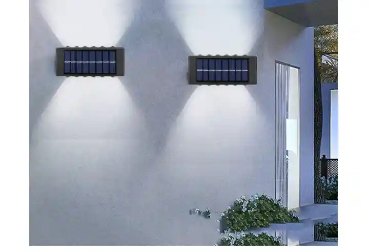 Aplique Solar Exterior Con 6 Led De Alta Potencia Y Sensor Automático