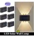 Aplique Solar Exterior Con 6 Led De Alta Potencia Y Sensor Automático