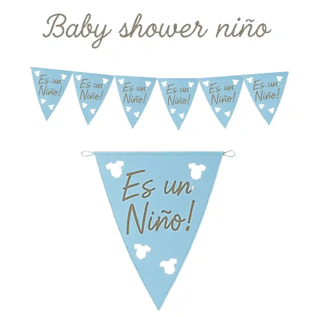 Banderín Baby Shower Leterero Baby Shower "es Un Niño"