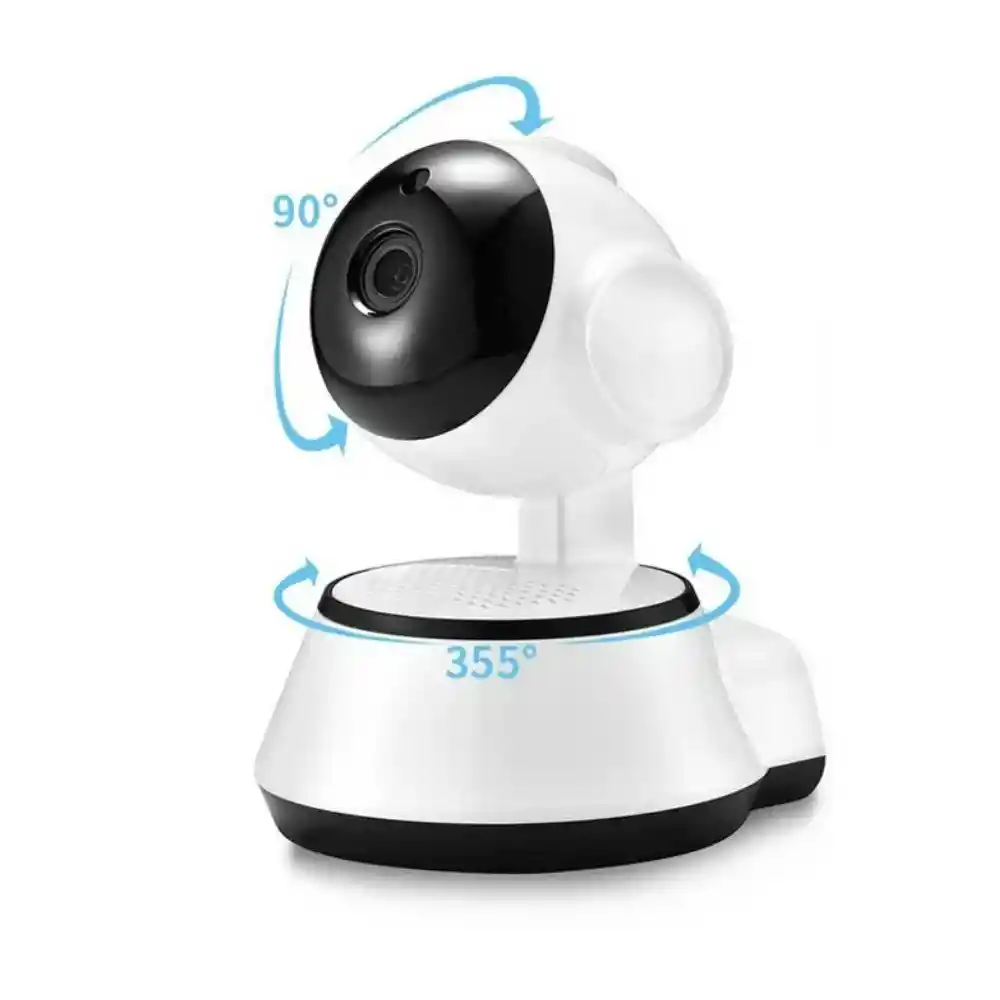 Camara De Seguridad Ip Wifi Robotica Con Vision Nocturna Movilidad 360 Grados
