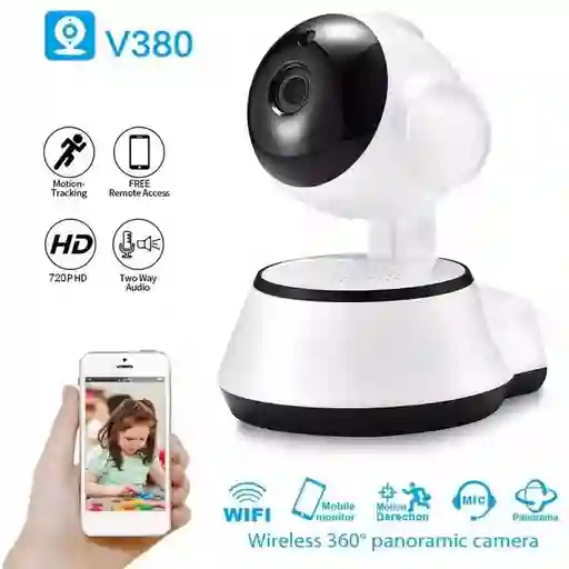 Camara De Seguridad Ip Wifi Robotica Con Vision Nocturna Movilidad 360 Grados