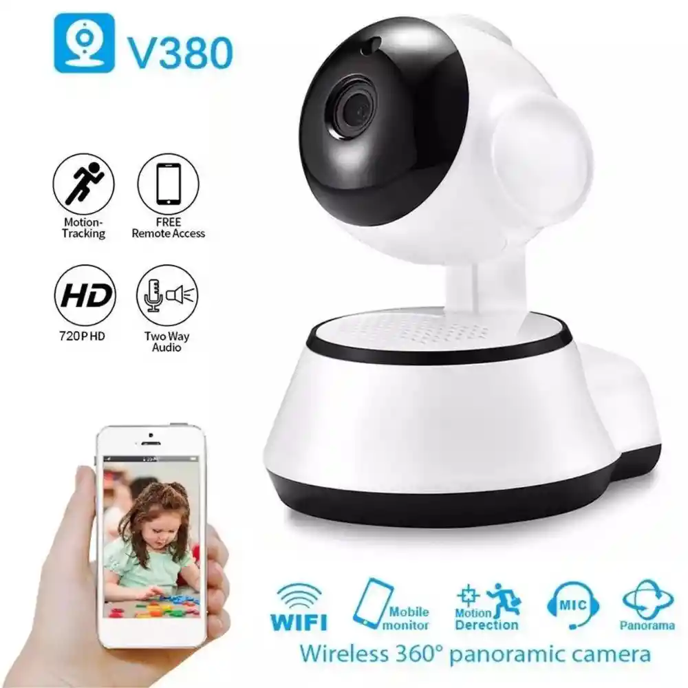 Camara De Seguridad Ip Wifi Robotica Con Vision Nocturna Movilidad 360 Grados