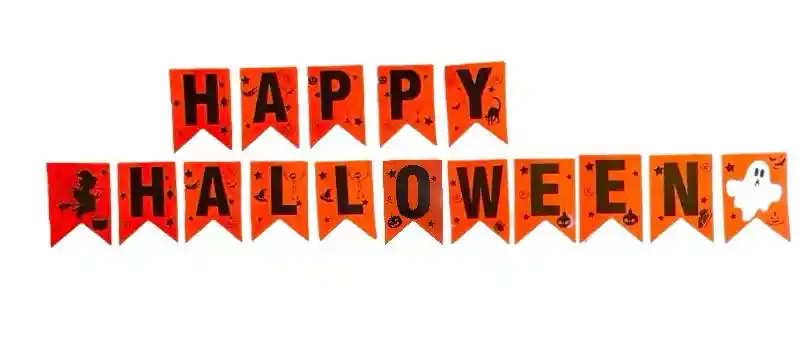 Halloween Letrero Naranja 16.5 X 11 Cm