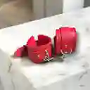 Esposas Peluche Tipo Cuero Rojo