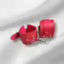 Esposas Peluche Tipo Cuero Rojo