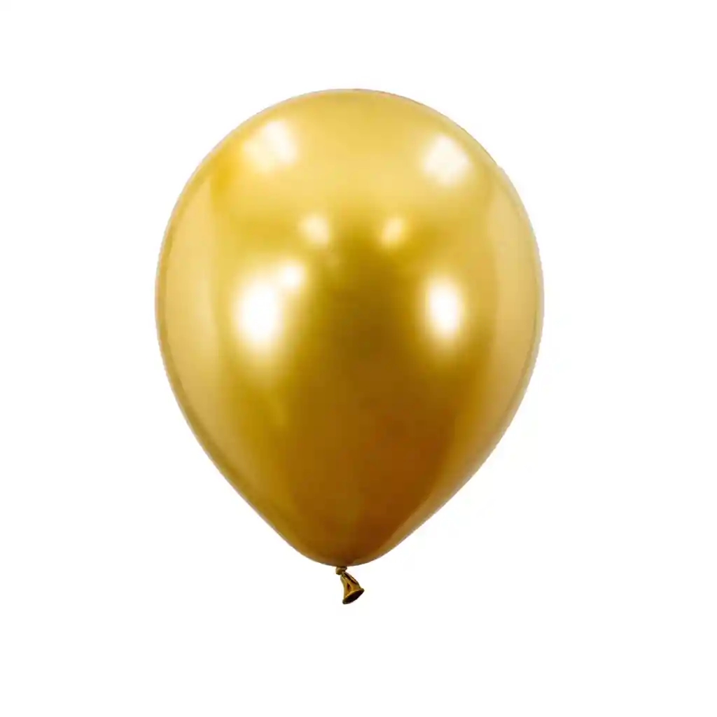 Globo Cromado Linea Economica R12 Dorado X 12 Unidades