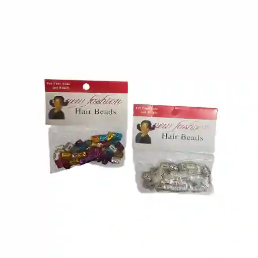 Chaquiras O Abrazaderas Metalicas Para El Cabello X 36 Plateada O Colores