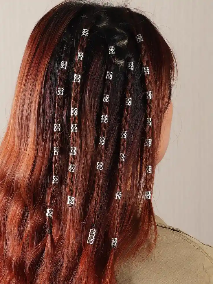 Chaquiras O Abrazaderas Metalicas Para El Cabello X 36 Plateada O Colores