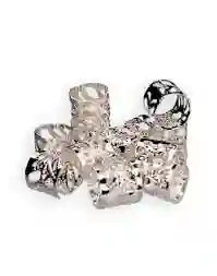 Chaquiras O Abrazaderas Metalicas Para El Cabello X 10 Plateada