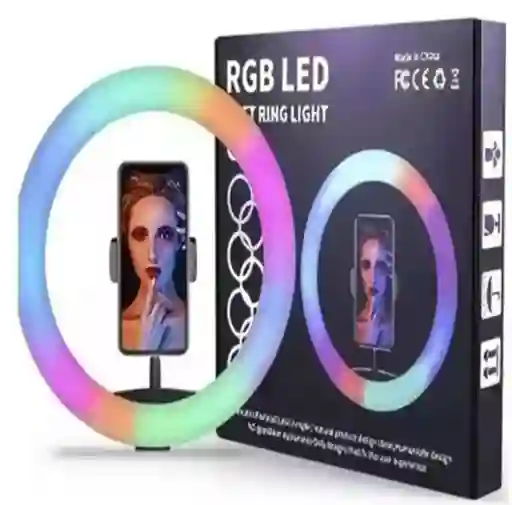 Aro De Luz 36cm Rbg Con Tripode Mj36