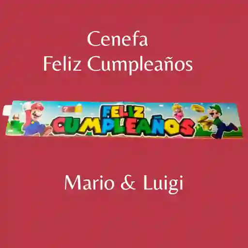 Letrero Feliz Cumpleaños Super Mario Bros Luigi