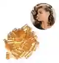 Chaquiras O Abrazaderas Metalicas Para El Cabello X 120doradas
