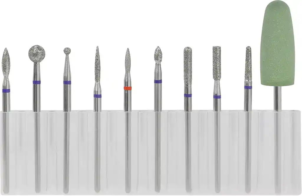 Estuche Completo De Puntas Manicure Ruso Para Drill Kit Profesional