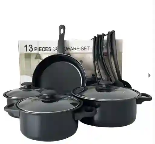 Set Sartenes 13pcs Negros