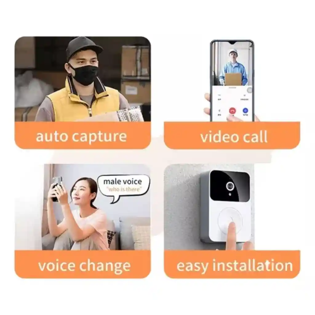 Timbre Con Camara Inteligente Intercomunicador Wifi Celular