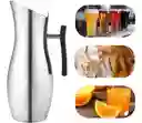 Jarra De Agua, Jugo De Acero Inoxidable Con Forma De Tambor