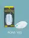 Mouse Aoas Gamer Ergonomico Alambrico Rgb Modelo V03 Color Blanco