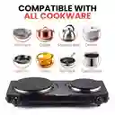 Estufa Eléctrica Portátil Cocina Dos Puestos 1700 W Bgs102b