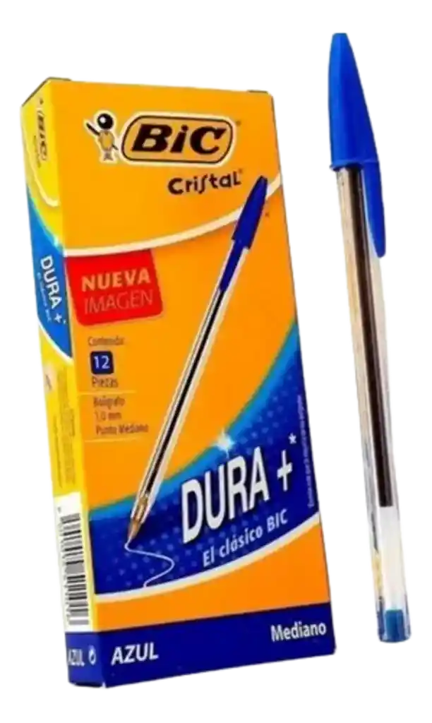 Caja De Esfero Bic X 12 Und Azul