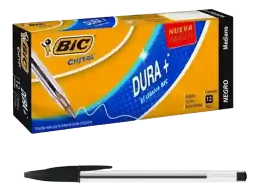 Caja De Esfero Bic X 12 Und Negro