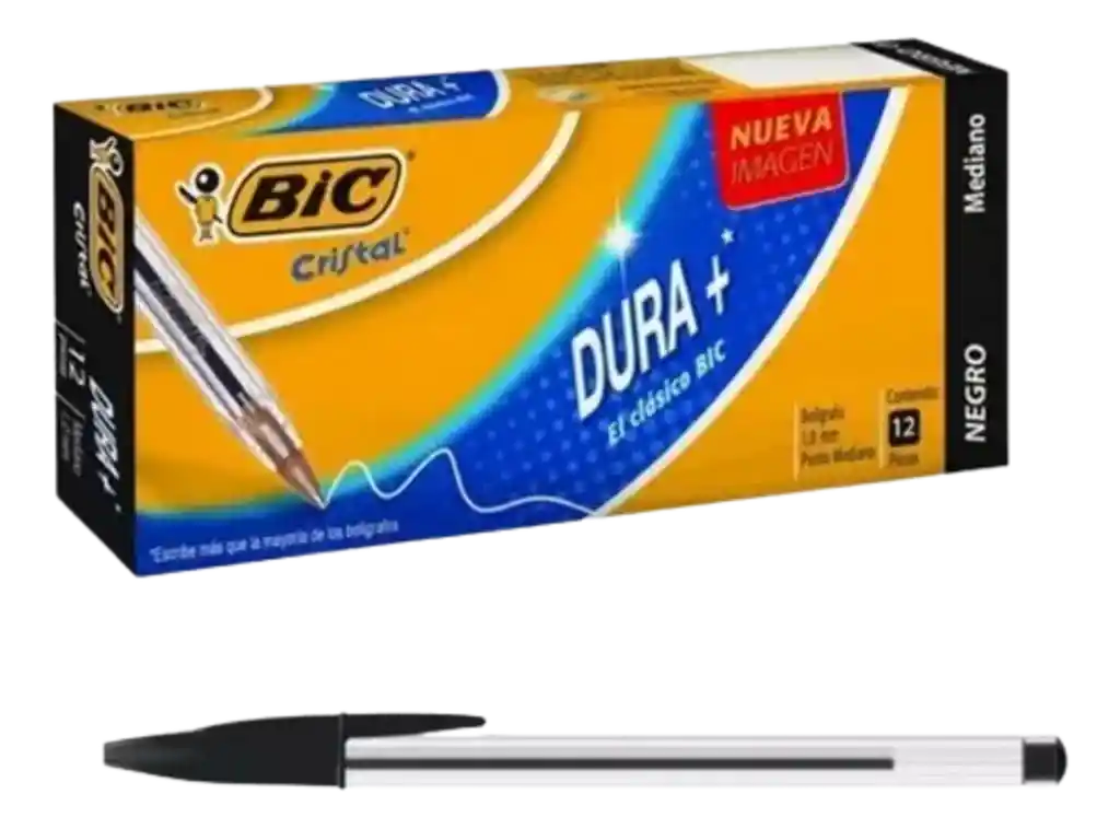 Caja De Esfero Bic X 12 Und Negro