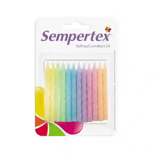 Velitas Espiral Pastel Surtida X 24 Und