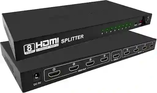 Splitter Hdmi 1 X 8 (1 Entrada 8 Pantallas) Ultra Hd
