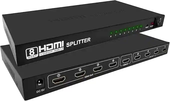 Splitter Hdmi 1 X 8 (1 Entrada 8 Pantallas) Ultra Hd
