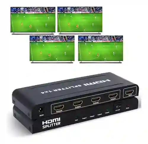 Splitter Hdmi 1 X 4 (1 Entrada 4 Pantallas) Ultra Hd