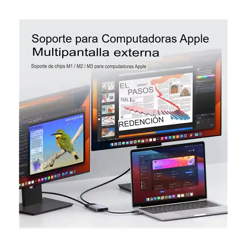 Adaptador Hagibis Usb 3,0 O Usb C A Hdmi Dual 1080p 60hz