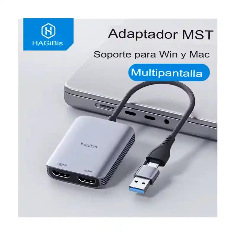 Adaptador Hagibis Usb 3,0 O Usb C A Hdmi Dual 1080p 60hz