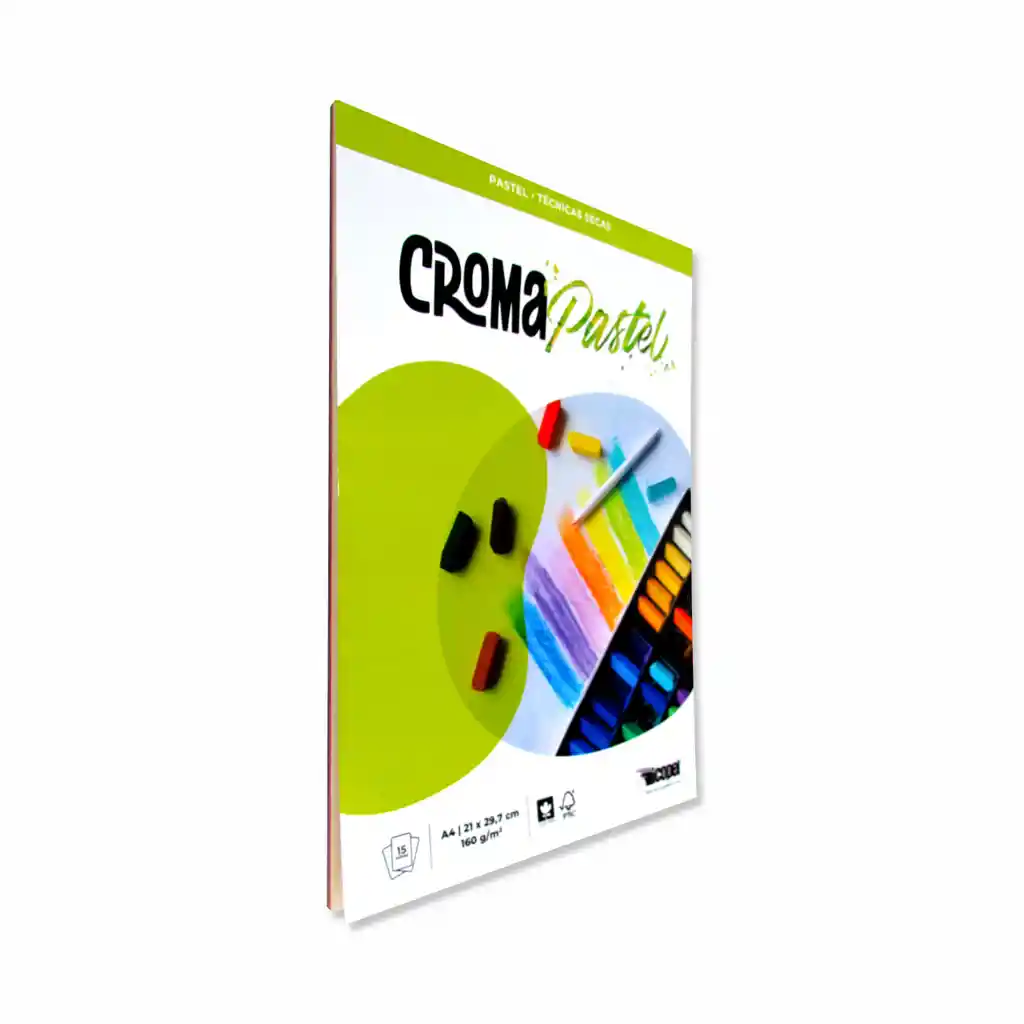 Block Croma Pastel 160 G A4 - 15 Hojas