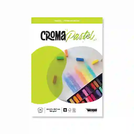 Block Croma Pastel 160 G A4 - 15 Hojas