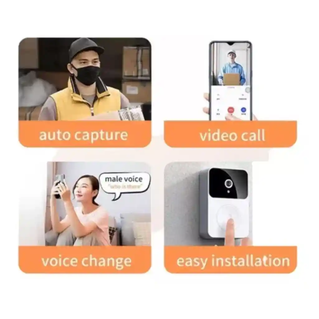 Timbre Con Camara Inteligente Intercomunicador Wifi Celular