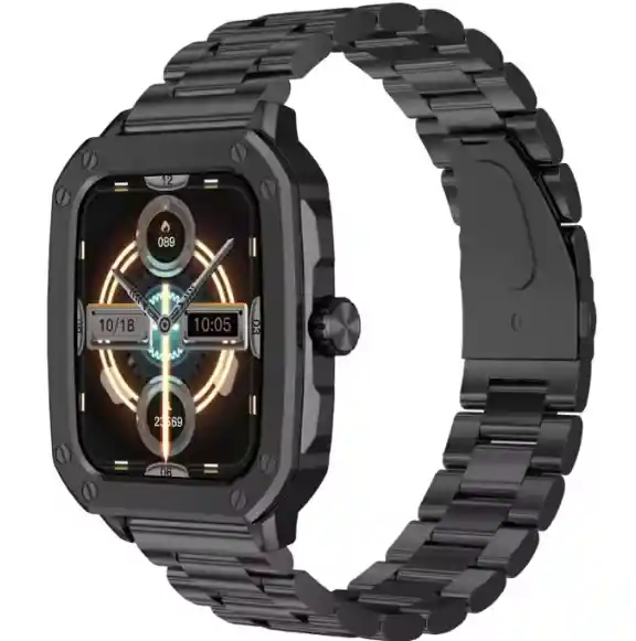 Reloj Smartwatch Inteligente Mobulaa Tw22 Negro Metalico