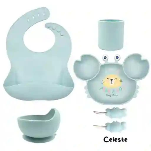 Set De Alimentación Complementaria Cangrejo Celeste