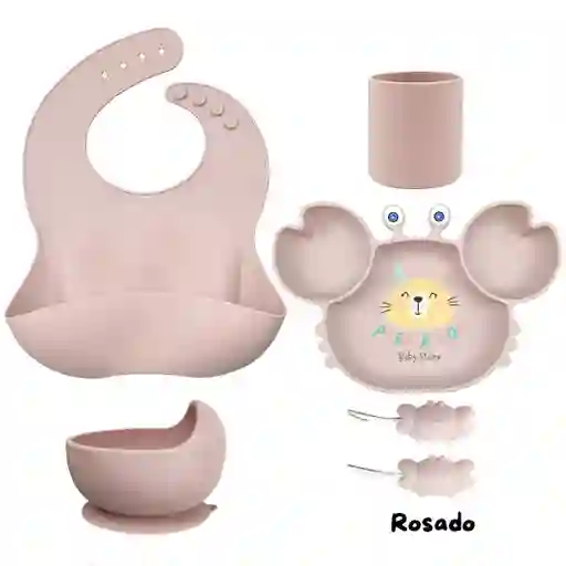 Set De Alimentación Complementaria Cangrejo Rosado
