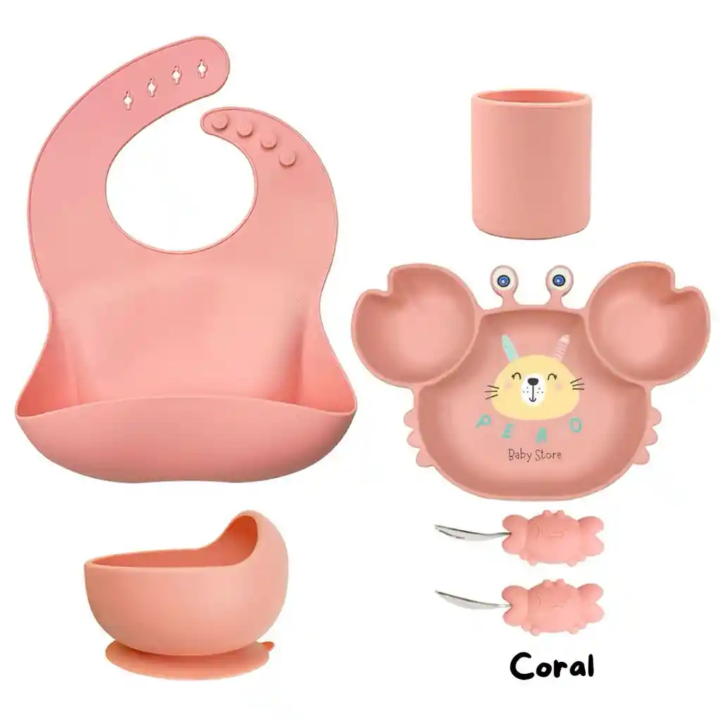 Set De Alimentación Complementaria Cangrejo Coral
