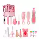 Kit De Aseo + Limadora De Uñas Para Bebé Recién Nacido Completo Nuevo Rosa