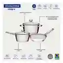 Bateria Tramontina Gris Plata 5 Pz Acero Inoxidable