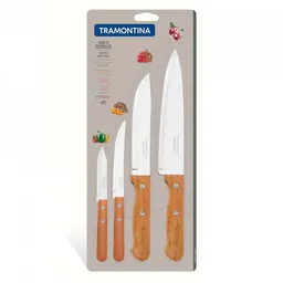 Cuchillos Tramontina Natural 4 Pz Acero Inoxidable