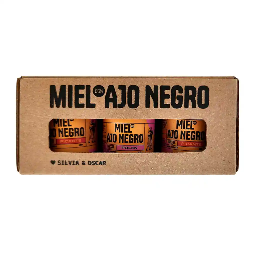 Yayote Kit Miel Ajo Negro X3 Surtido, Perfectos Para Cuidar Tu Salud - 35 Gr