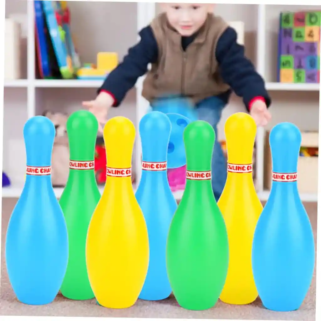 Juego De Bolos Para Niños Plástico De Alta Resistencia