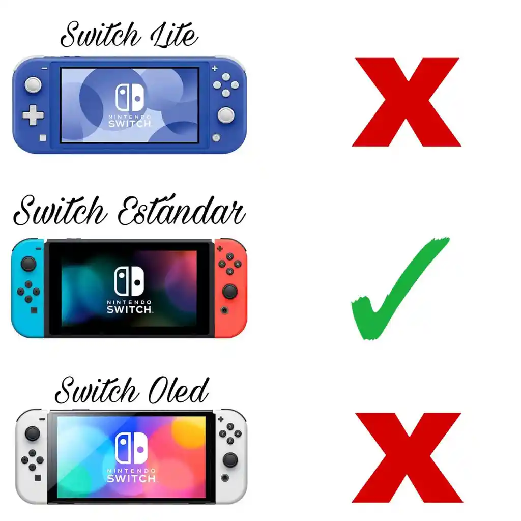Estuche Edicion Signo ?+ Vidrio + 2 Grips Para Nintendo Switch