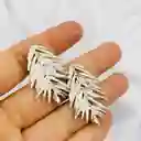 Aretes Hojas De Pino En Plata
