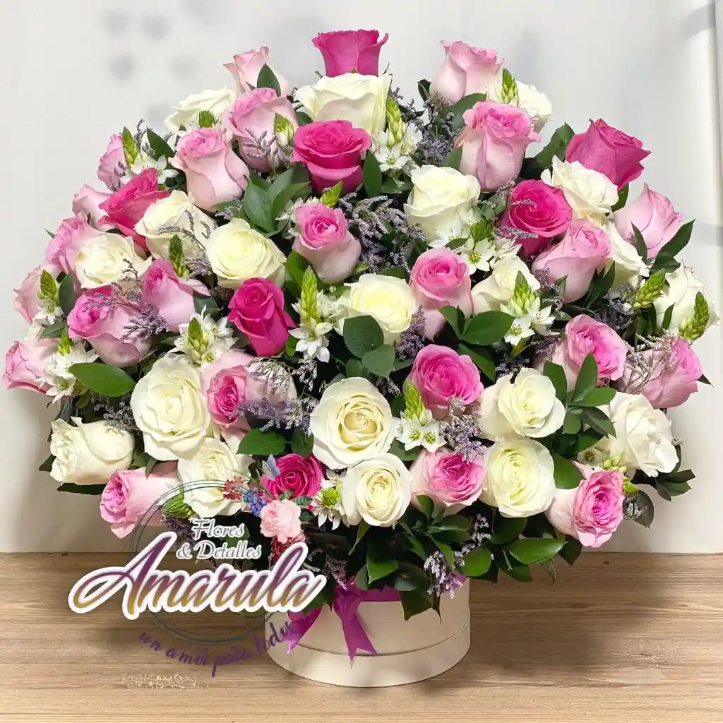 Cilindro De Rosas Variadas