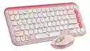 Kit Teclado Y Mouse Logitech Pop Icon, Español, Rosado