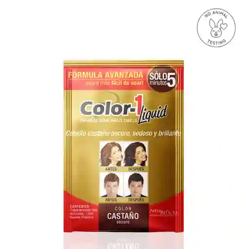 Tintura Color 1 Crema Color Castaño Oscuro X 15ml
