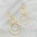 Aretes Argollas Doradas Largos