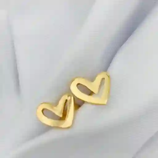 Aretes Corazón Dorado Mini